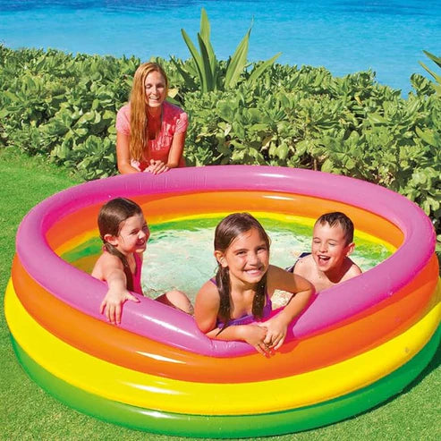 4 Ring Rainbow Swimming Pool For Kids